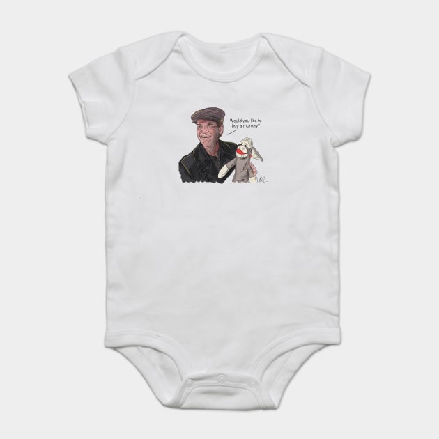 Cabin Boy: David Sells Monkeys Baby Bodysuit by 51Deesigns